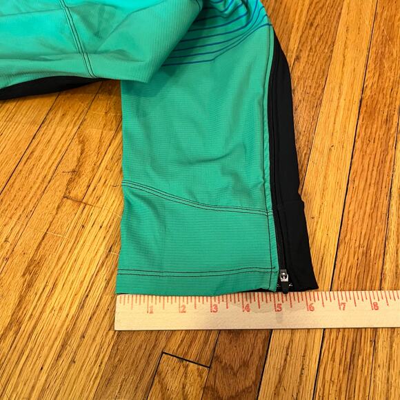 Podium Wear Pants Womens Large Track Green  Performance Ankle Zip - Picture 11 of 11